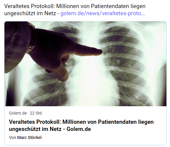 DICOM legt Patientendaten offen