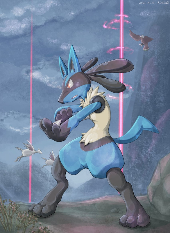 lucario-skarmory-and-braviary-pokemon-dr
