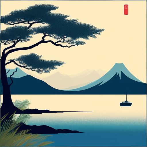 Painting-of-a-lake-with-trees-22