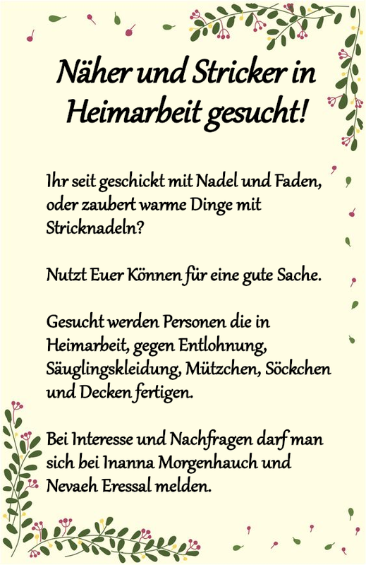 Aushang Nähen