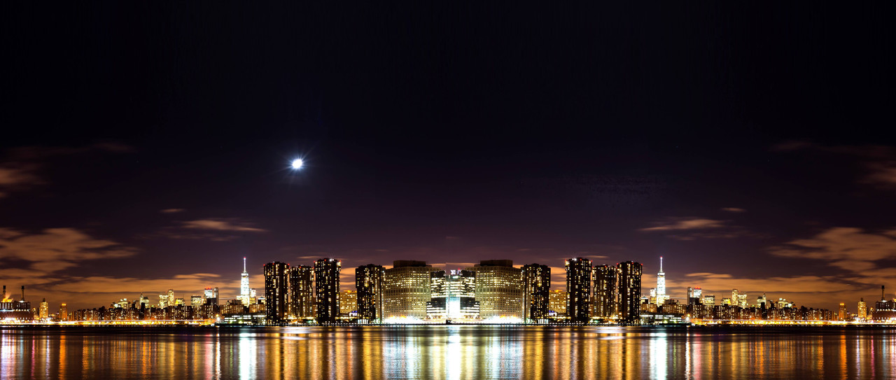 USA Houses New York City Night Moon Cove 514001 3840x2160