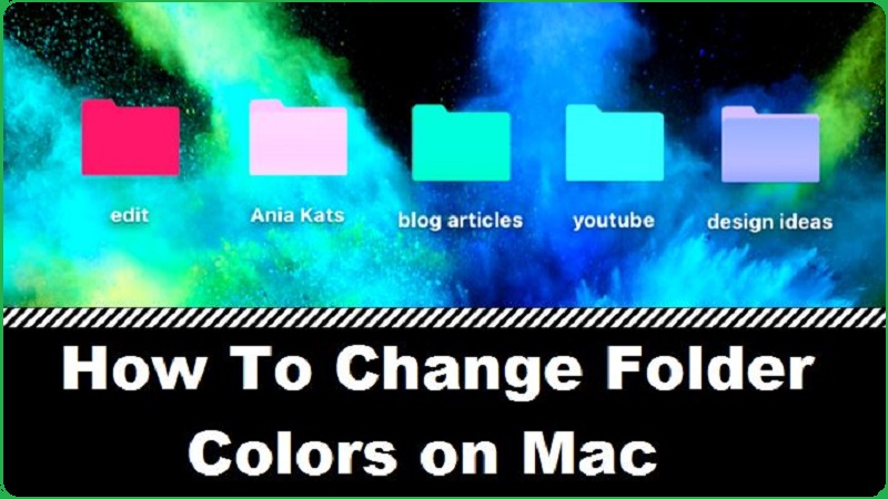 how to change folder colors on Mac