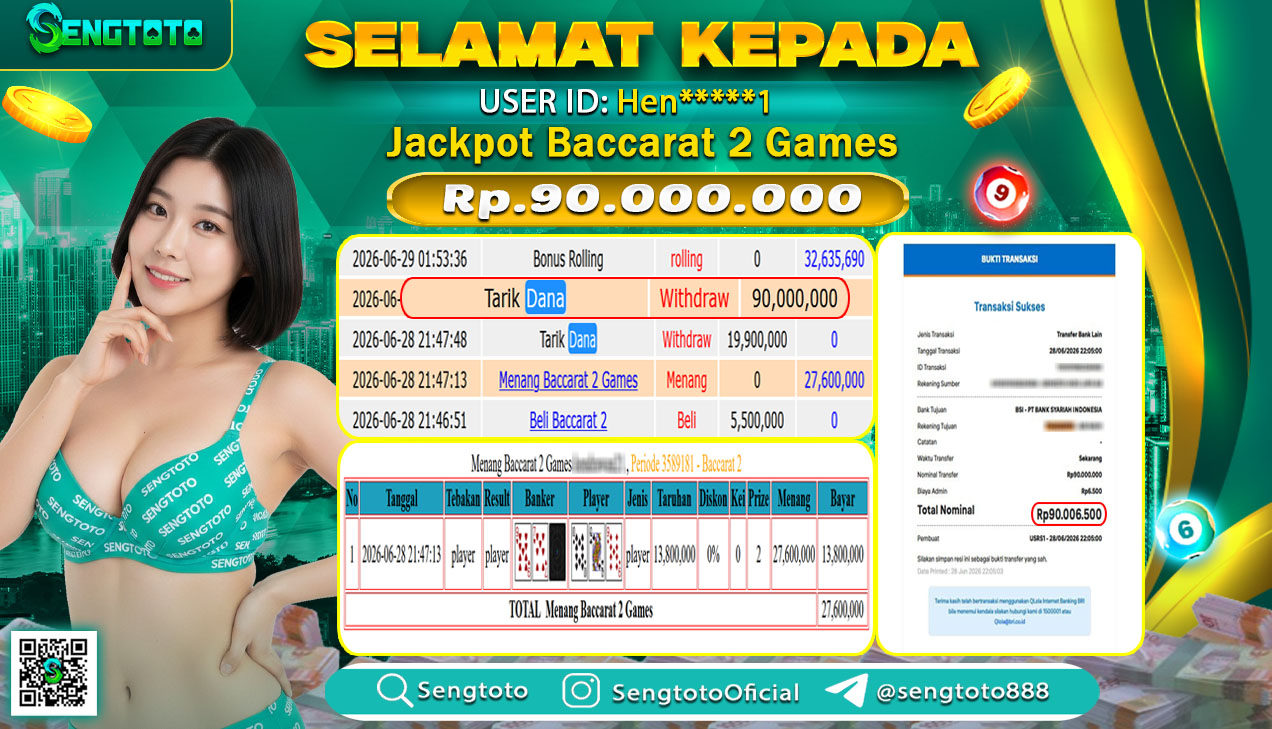 BUKTI PEMBAYARAN LIVEGAME BACCARAT 2 GAMES