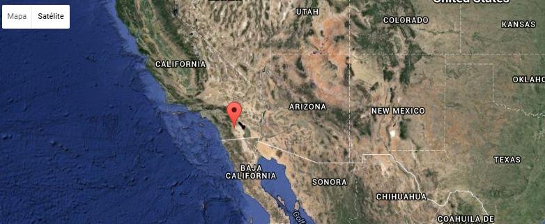 Queste coordinate puntano a un deserto in California