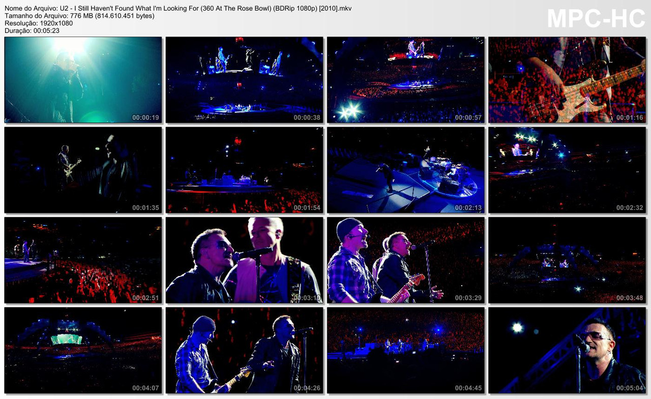 U2 - I Still Haven't Found What I'm Looking For (360 At The Rose Bowl) (BDRip 1080p) [2010]