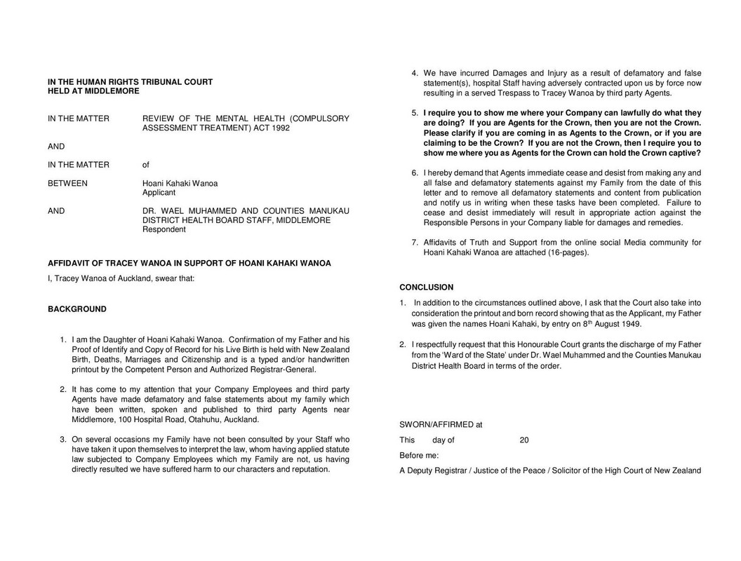 For the record by Tracey Wanoa