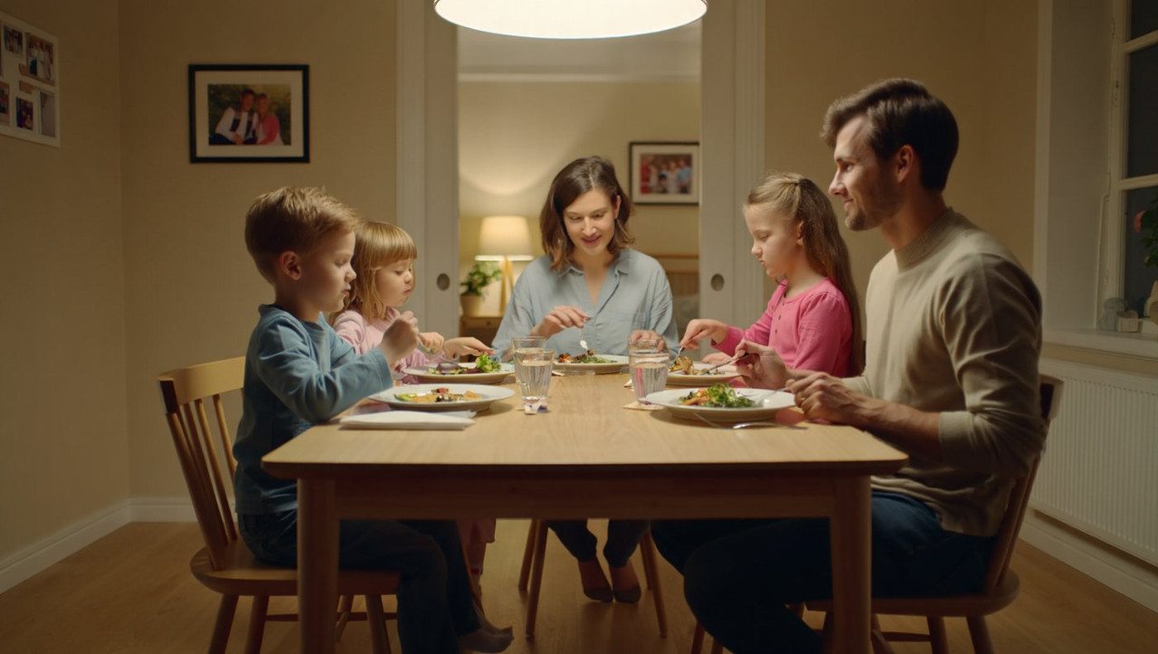 Семья за ужином без гаджетов как профилактика информационной зависимости