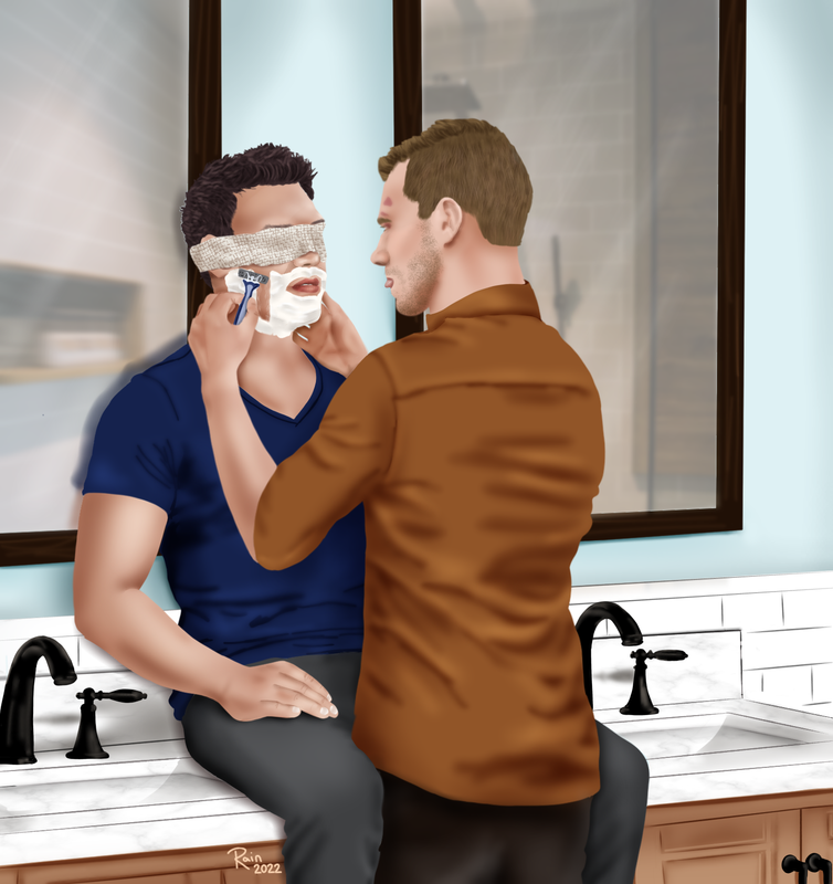 Buck_shaving_Eddie
