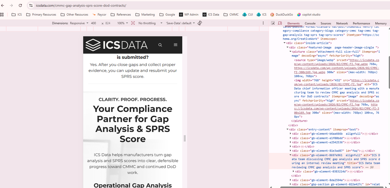 alt and title in page source associated with the block, not the image