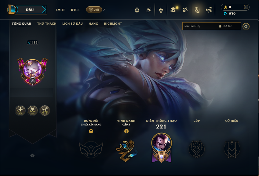 Acc LMHT # - Không Khung