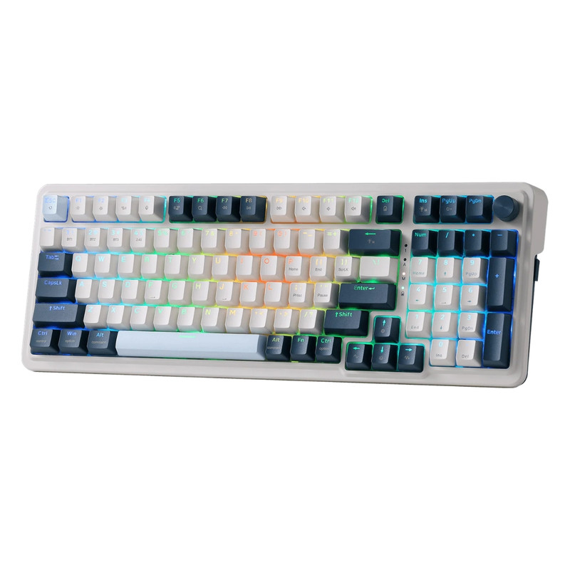 TECLADO REDRAGON EISA PRO K686 WIRELESS RGB WHITE/BLUE