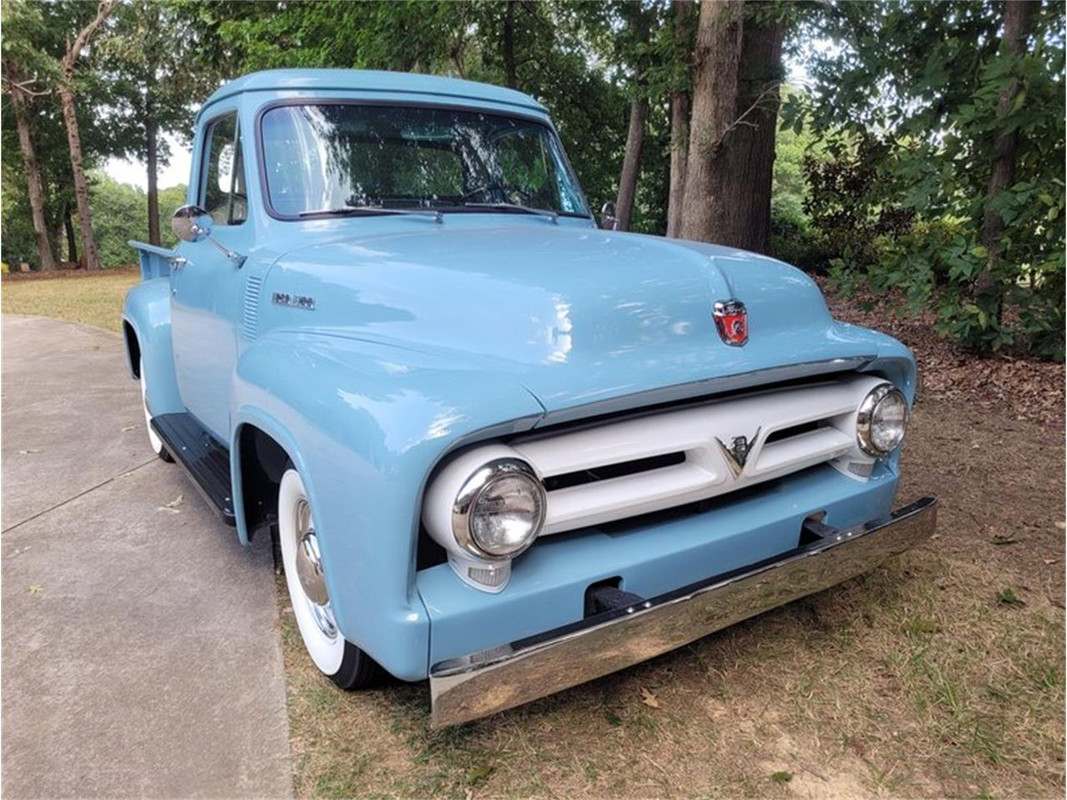 glacier blue-1953-ford-f100-right front