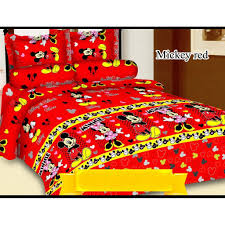 Sprei Motif Mickey Merah Home Made Size 180 x 200