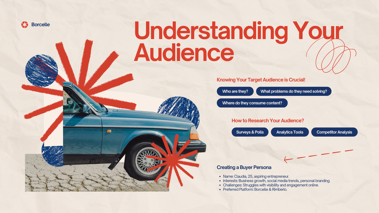 Blue and Orange Creative Content Creation Presentation