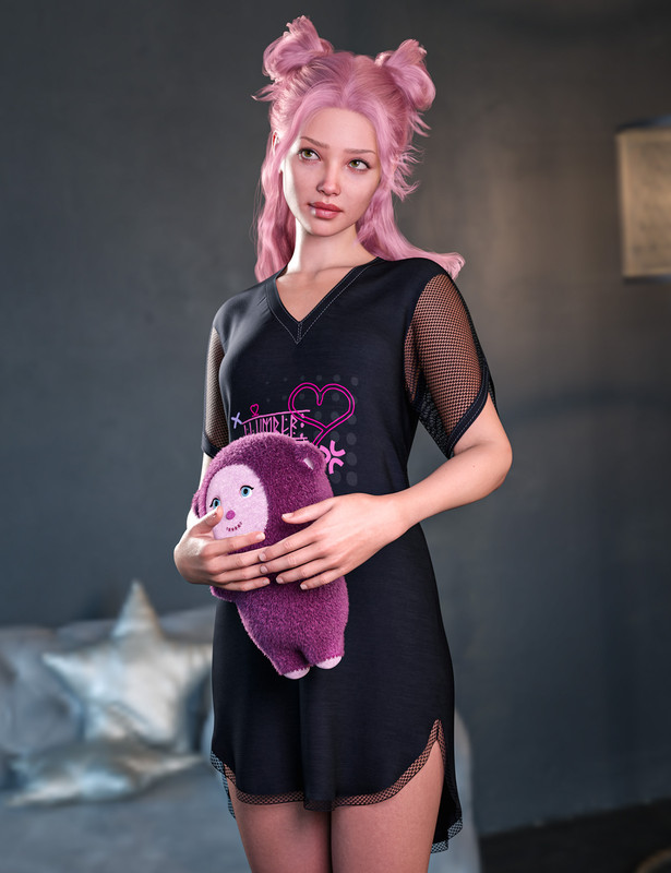 dForce LFV Slumber Fun Outfit for Genesis 9