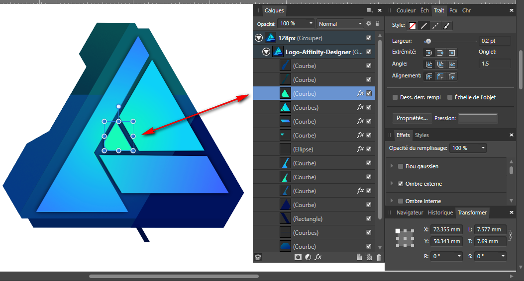 Sélection partie logo