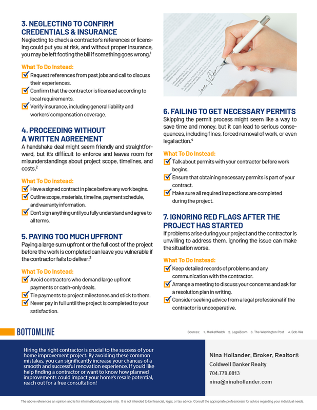 Hiring A Contractor? 7 Mistakes To Avoid!