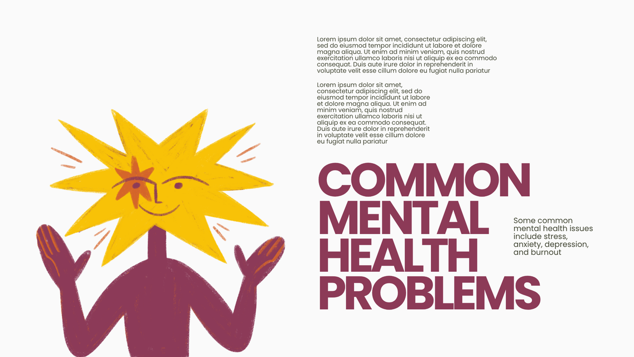 Green Black Illustration Mental Health Presentation