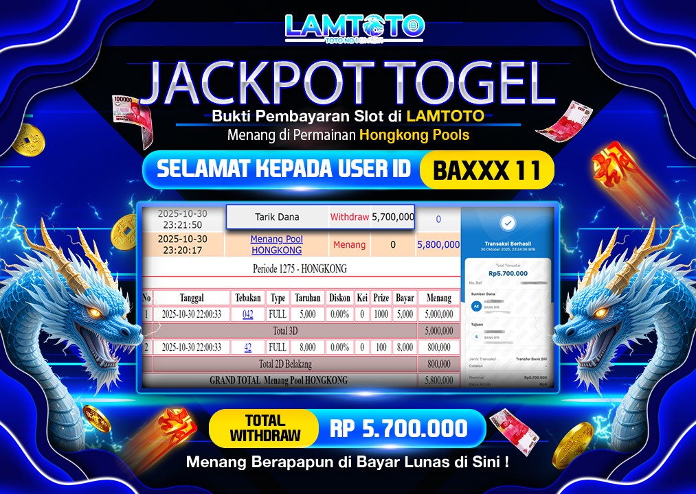 BUKTI JACKPOT LUNAS LAMTOTO