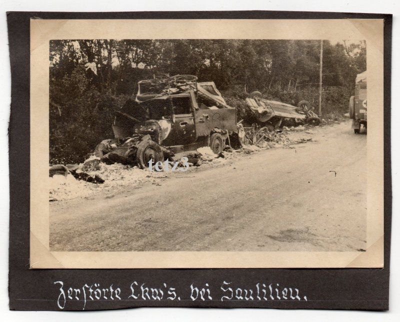 Frankreich Belgien 1940 Saulieu  Zerstörte Techn