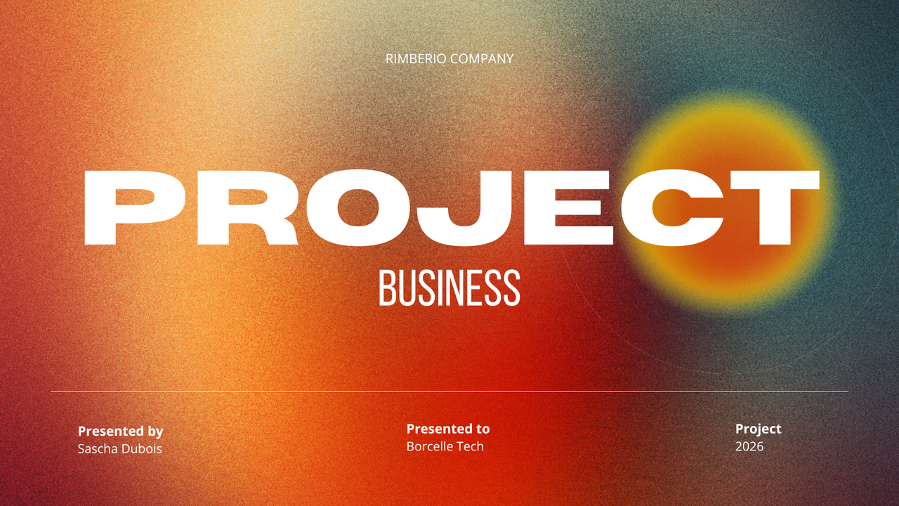Orange and White Gradient Modern Business Project Presentation