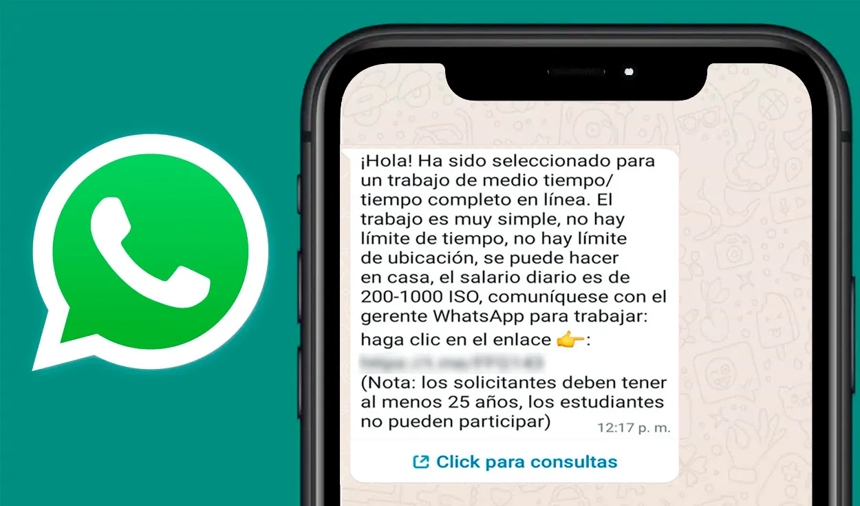 Cuidado con las ofertas de trabajo en WhatsApp: Así funciona la peligrosa estafa