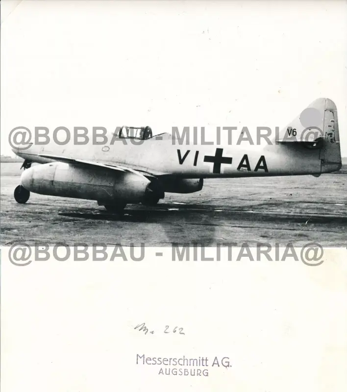S631 Foto Werksfoto Messerschmitt Me 262 V 6 Strahlenjäger Düse Kennung airplane