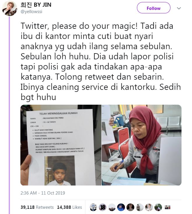 Informasi hilangnya Del Piero