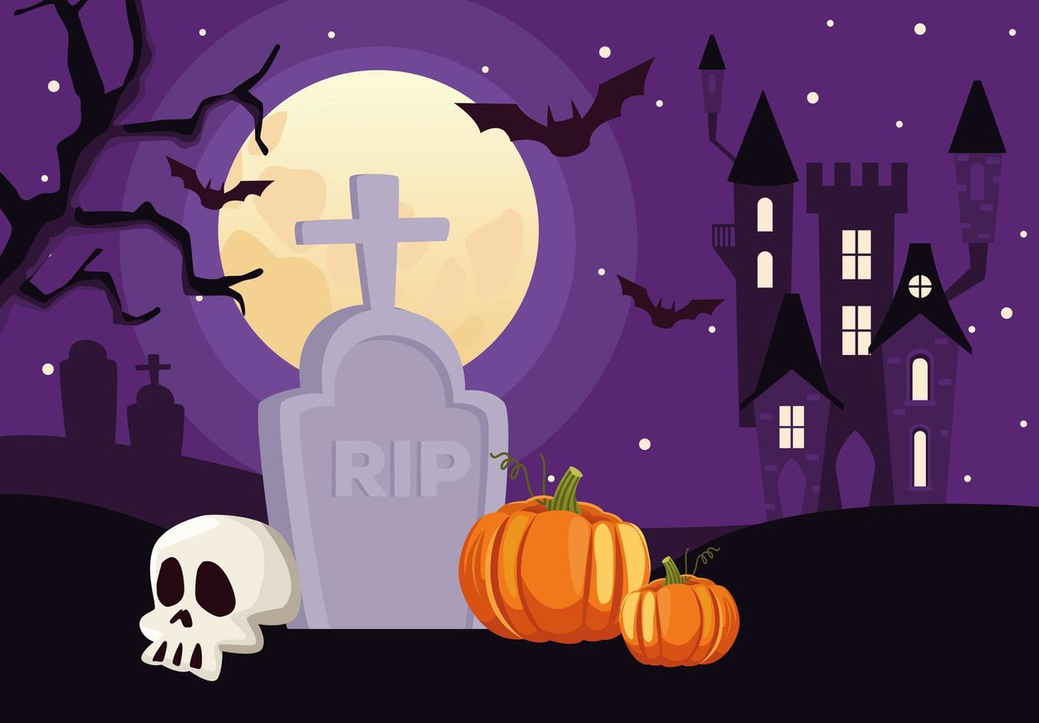 https://i.postimg.cc/jjnrQhRr/happy-halloween-card-with-skull-and-pumpkin-in-cemetery-scene-vector.jpg