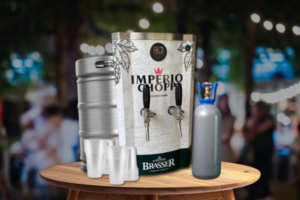 Chopeira elétrica instalada com barril de chopp em Londrina