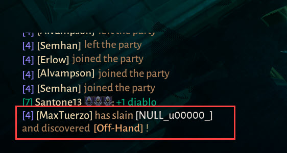 [ Bug ] Killing a Monster Commander gives Null message in chat - Bug ...