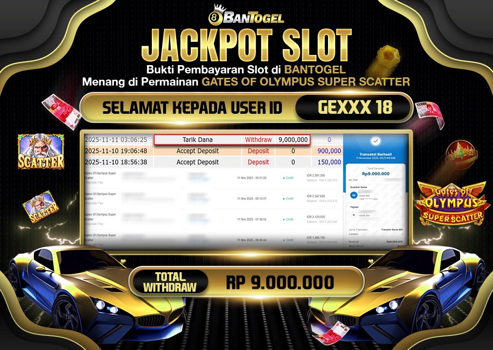 BUKTI JACKPOT LUNAS BANTOGEL