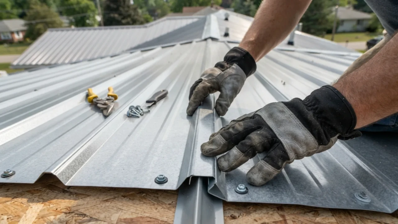 Metal roof panel repair replacement San Antonio