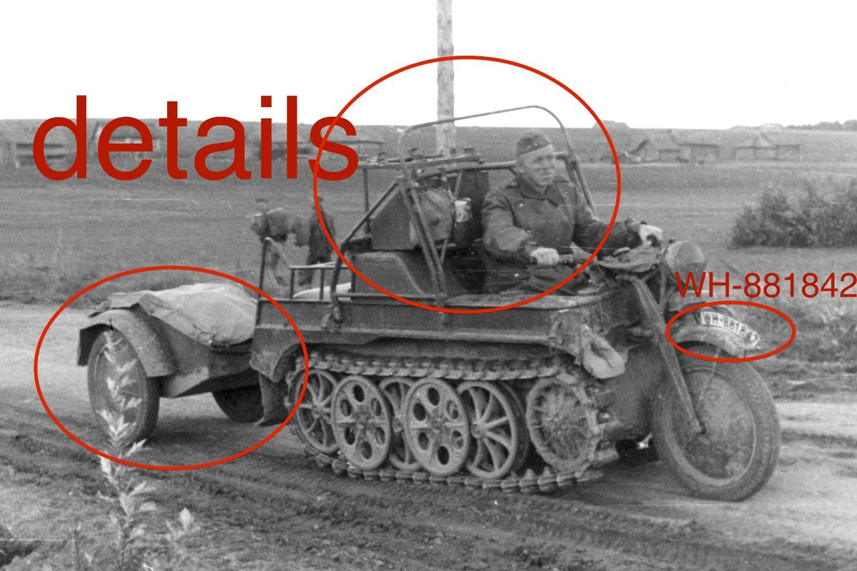 KETTENKRAD mit Anhänger und Vorrichtung für Feld