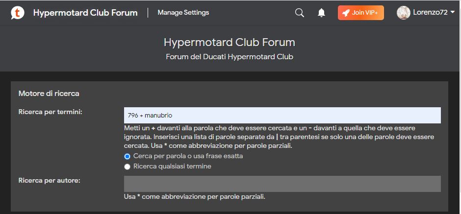 Cerca forum TAPATALK 1