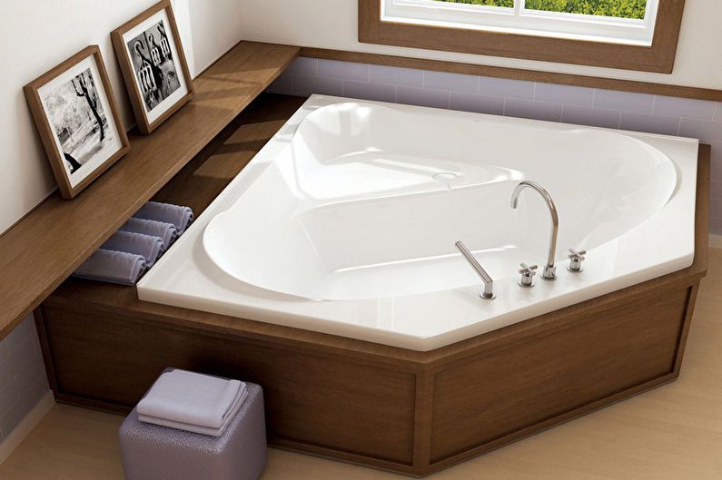 Угловые ванны оптимальное использование пространства.