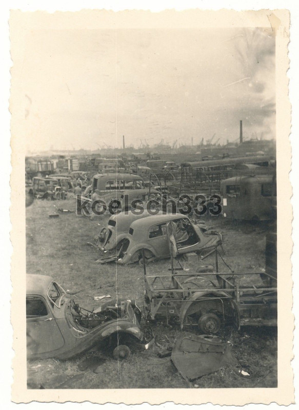 Foto Dünkirchen Kfz Friedhof französische  engli