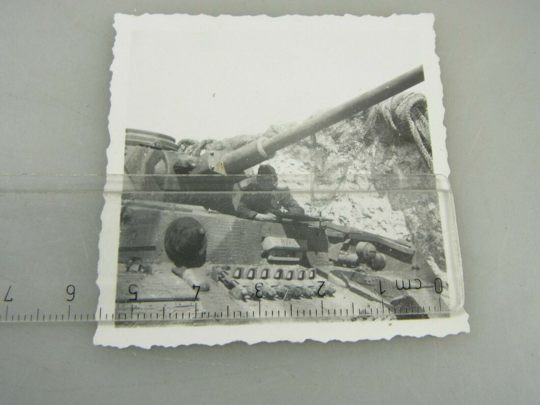 Foto Panzer Camo Tarn-Lackierung Truppenübungsplatz Nimes 1944 Frankreich