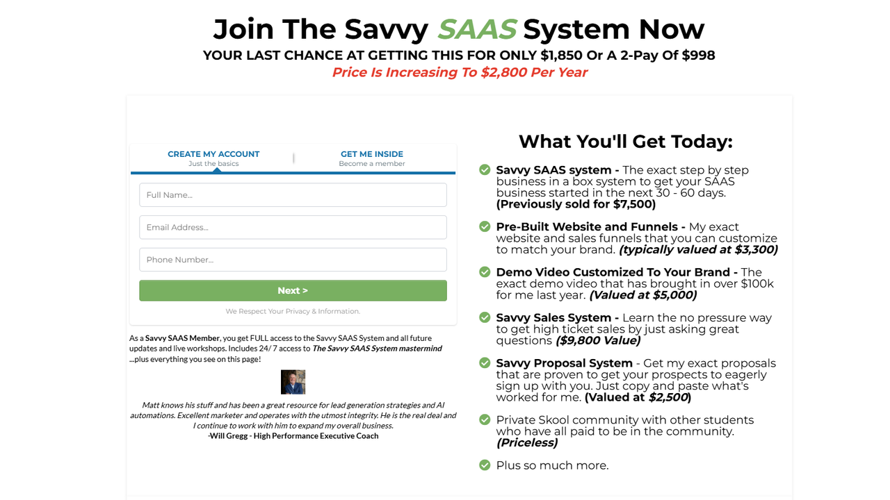 Matt C Milne – The Savvy SAAS System 9 Matt C Milne – The Savvy SAAS System