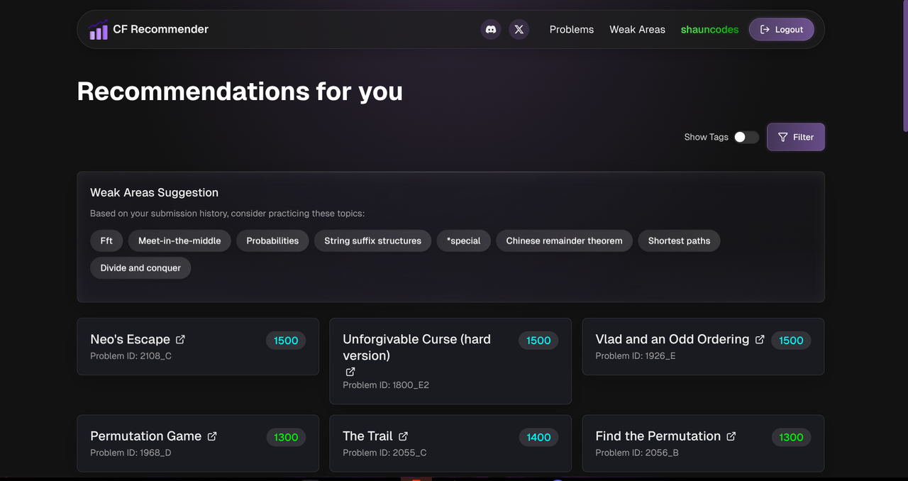Problem Recommendation