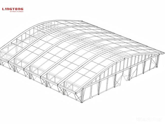 Lingtong warehousing tent optional accessory - glass wall and door
