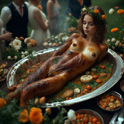 Garden wedding w served Brownhair Serie B 0 94