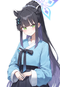 depth of field, 1girl, shun (blue archive), alternate costume, {{{{hanbok}}}}, b s-2098692942