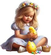 EasterGirl&Chick9AImadeByLoriM3-24