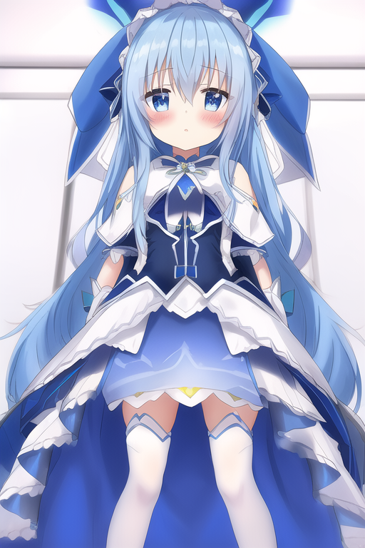 12476-3099837414-yoshino_(DATE A LIVE_) detailed armor white dress and blue gloves 9yo little girl F