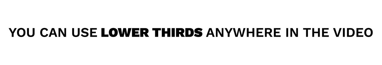 Lower Thirds - 1