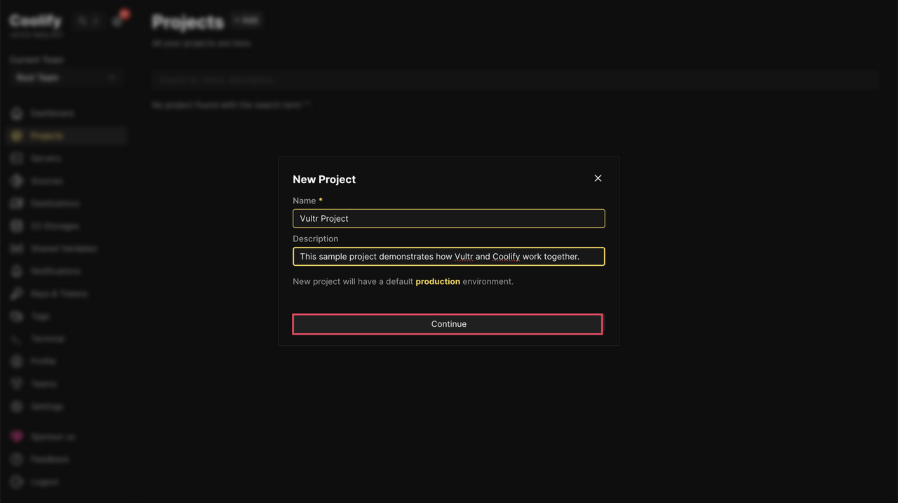 Add Project Details