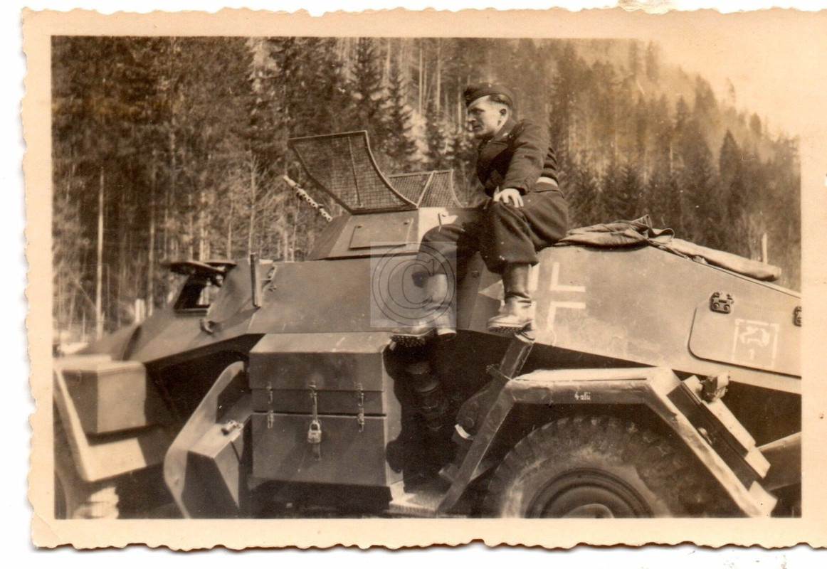 Panzertroops- Comrade on his Panzerspähwagen SdK