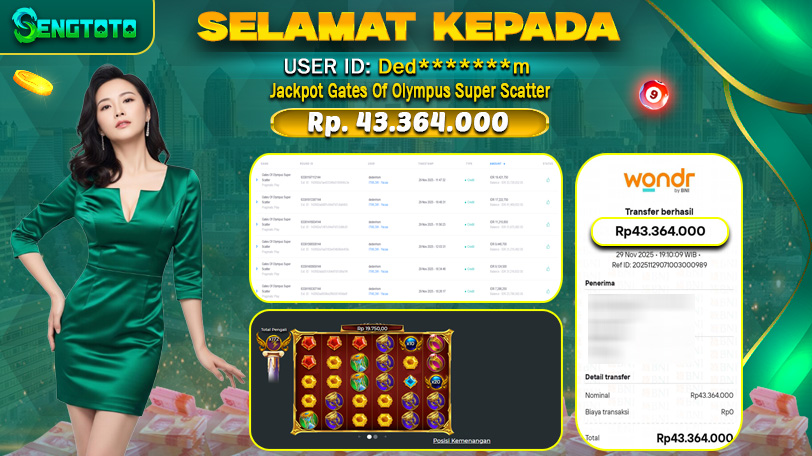 BUKTI PEMBAYARAN SLOT GATES OF OLYMPUS SUPER SCATTER