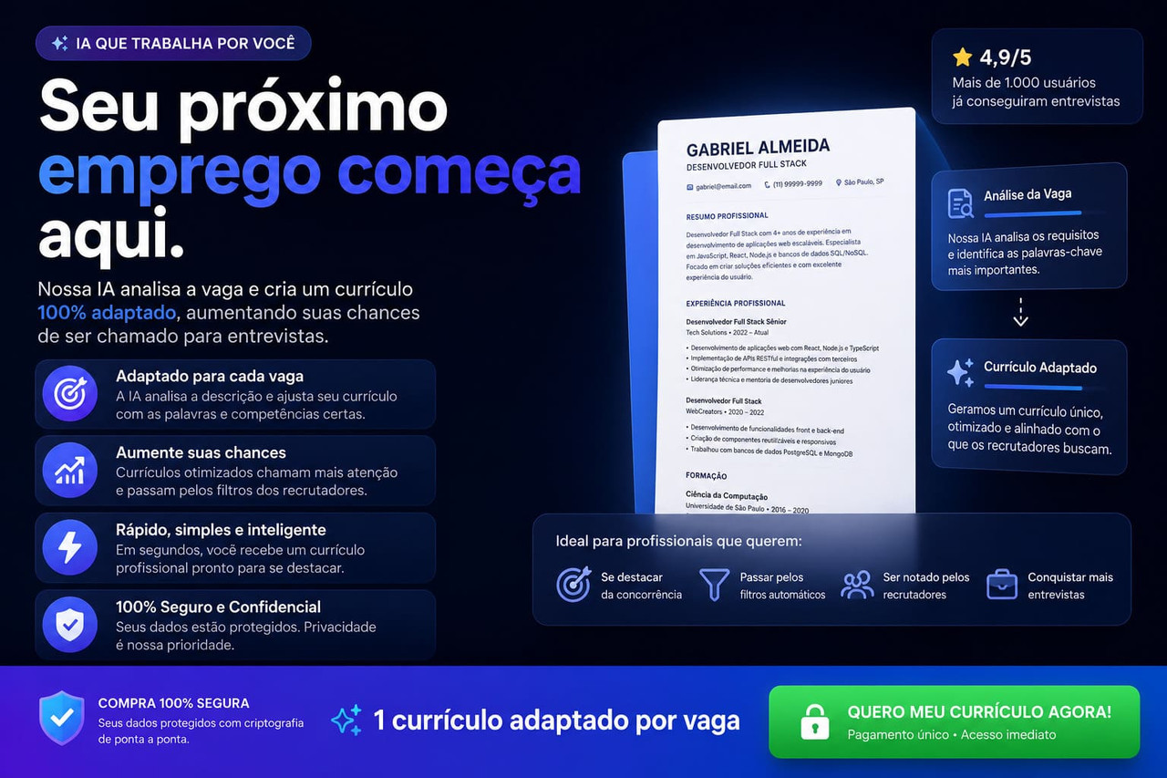 Um Currículo por Vaga